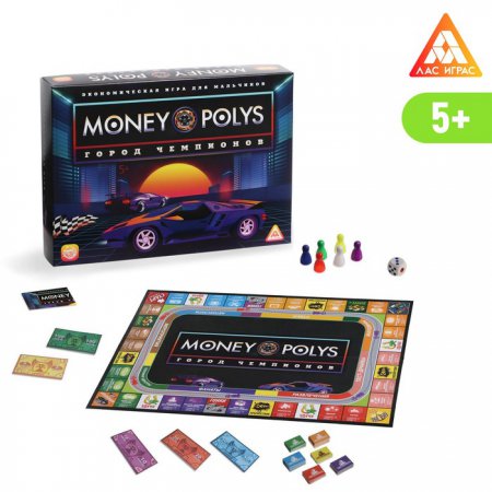 Экономическая игра для мальчиков "Money Polys. Город чемпионов", 5+