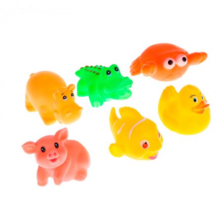 Набор игрушек для ванной  "Морские животные № 3", 6 шт, МИКС