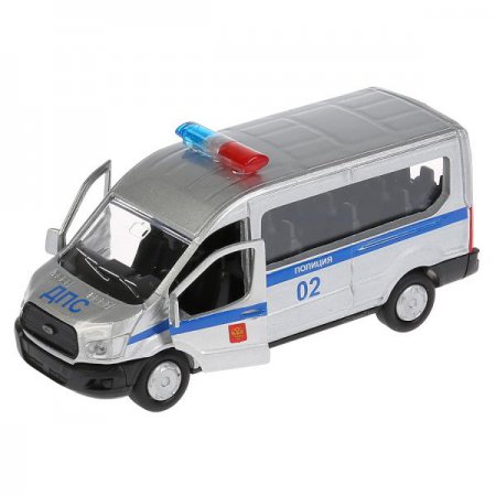 Машина металлическая "Ford Transit Полиция" 12 см, открыв двери, инерц SB-18-18-P(W)-WB