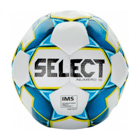 Мяч футбольный SELECT -NUMBER10 IMS (5 Белый/серый/голубой)