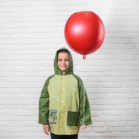 Дождевик детский на кнопках с капюшоном "Защитный цвет"