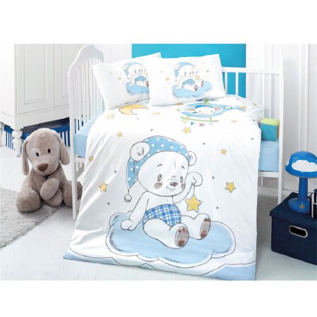 Комплект постельного белья для новорожденных "Лунный мишка"