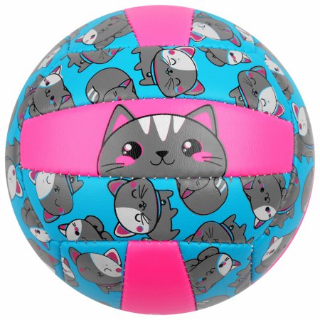 Мяч волейбольный "Кошечка" размер 2, 150 гр, 18 панелей, 2 подслоя, PVC, машинная сшивка