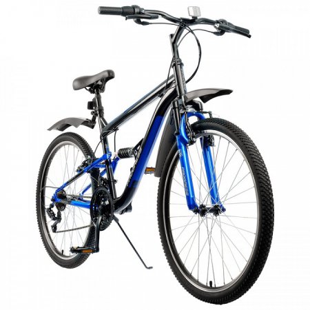 Велосипед 26" Progress Sierra FS, размер 18" (Черный/синий )