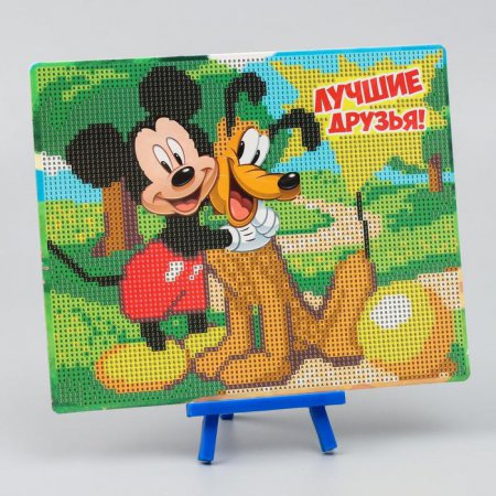 Алмазная мозаика для детей "Лучшие друзья" Микки Маус и его друзья