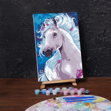 Картина по номерам на холсте с подрамником "Лошадь" 20*30 см
