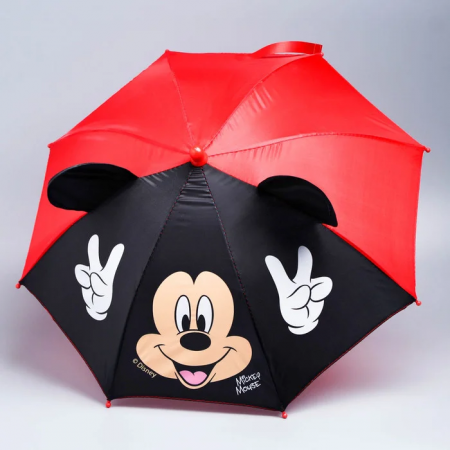 Зонт детский "Микки Маус" 8 спиц d=52 см с ушами