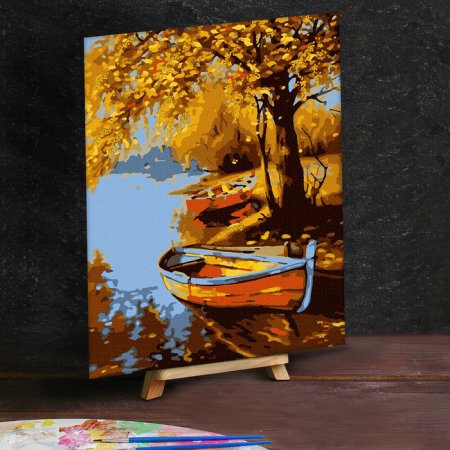 Картина по номерам с дополнительными элементами "Осенний пейзаж", 30х40 см
