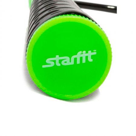 Скакалка STARFIT RP-103 ПВХ с нескользящей ручкой (3,05 м Черный/зеленый )