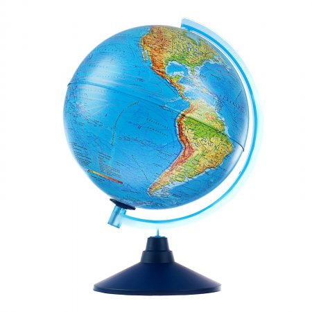 Глобус интерактивный  Земли физико-политический с подсветкой 250мм 