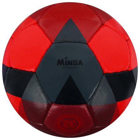 Мяч футбольный MINSA размер 5, вес 400 гр, 32 панели, PU, ручная сшивка, камера латекс