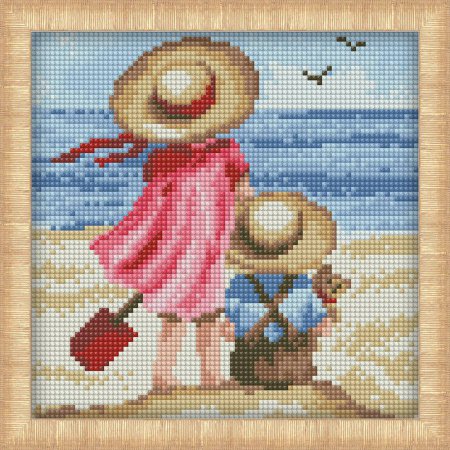 Картина стразами "Каникулы на пляже"