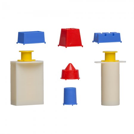 Игрушки в наборе  ТМ "Космический песок" "В поисках сокровищ", пластичный, формочки, песочница (3 кг песочный,  красный, золотой )