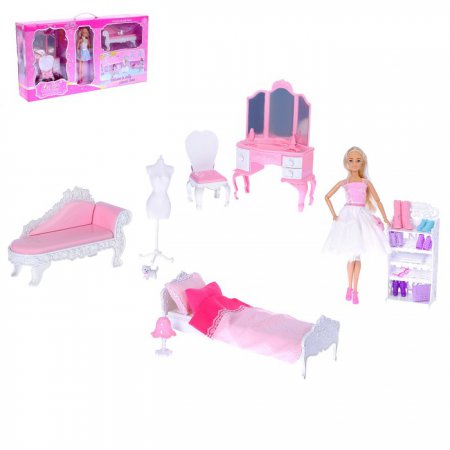 Кукла модель шарнирная "Анлилу" с мебелью, с аксессуарами