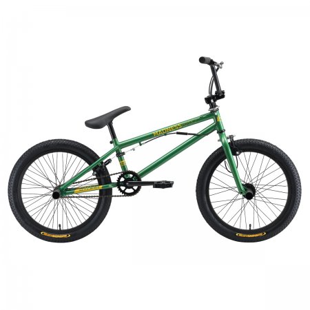 Велосипед 20" Stark Madness BMX 2, 2019 (Серебристый/зеленый )