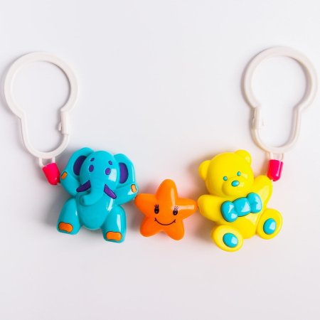 Растяжка на коляску/кроватку «Мишка, звезда, слоник», 3 игрушки 360