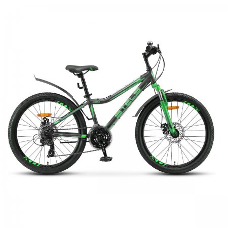 Велосипед 24" Stels Navigator-410 MD, V010 (Черный/зеленый/ 12"/)