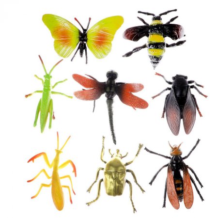Набор насекомых "Лес", 8 фигурок, длина 12 см