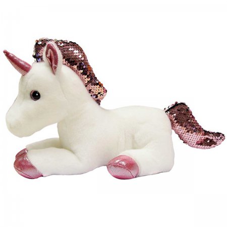 Мягкая игрушка "Единорог с розовыми пайетками", 30 см