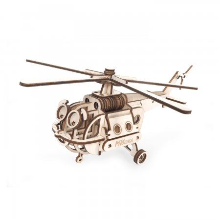 Деревянный конструктор «Вертолёт Мишка»