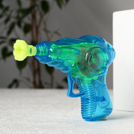 Мыльные пузыри "Пистолет световой" с насадкой и флаконом, 50 мл, цвета МИКС