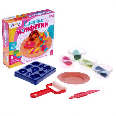 Набор для игры с пластилином ТМ Эврики "Сладкие конфетки"