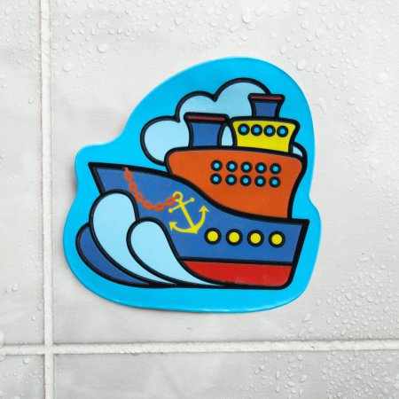 Наклейка для ванной с водным слоем "Корабль"