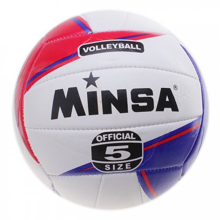 Мяч волейбольный MINSA размер 5, 240 гр, 18 панелей, PVC, машин сшивка