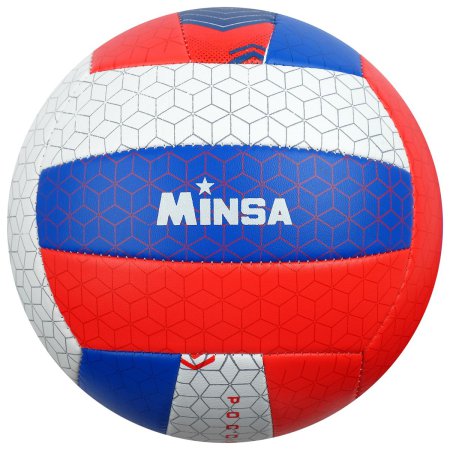 Мяч волейбольный MINSA "РОССИЯ" размер 5, 260 гр, 18 панелей, 2 подслоя, PVC, машинная сшивка