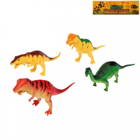 Набор животных "Динозавры", 4 предмета