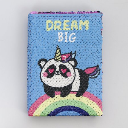Блокнот пайетки А6 78 листов "DREAM BIG"