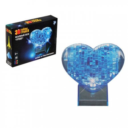 Пазлы 3D "Сердце на подставке", 40 деталей
