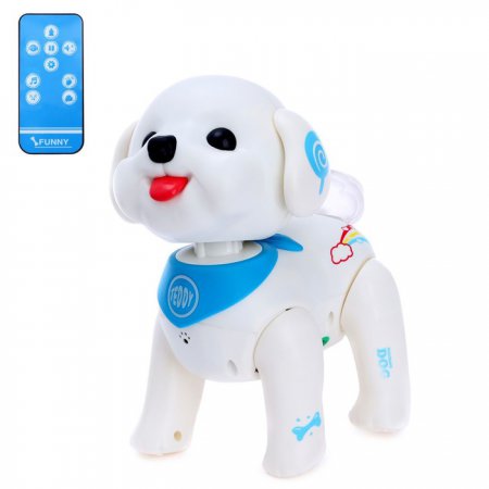 Робот радиоуправляемый "Милый щенок", русское озвучивание, реагирует на хлопки 6783229