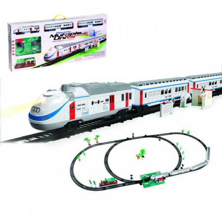 Железная дорога "Городской электропоезд", работает от батареек, световые и звуковые эффекты