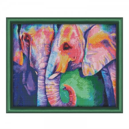 Картина стразами "Мудрость слонов"
