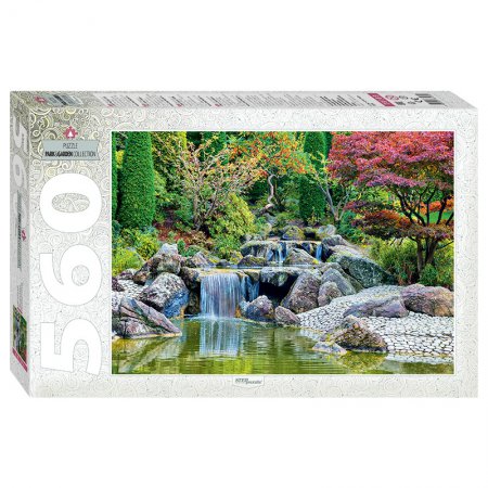 Пазл "Каскадный водопад в японском саду", 560 эл.