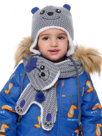 Комплект шапка и шарф для мальчика NIKASTYLE