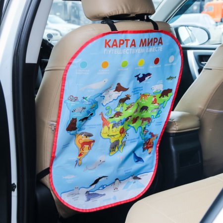 Чехол на автомобильное кресло "Карта Мира"