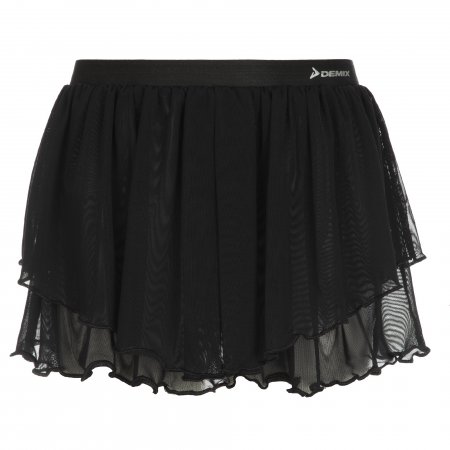 106577 Юбка гимнастическая для девочек Girls' gymnastics skirt (Черный/RU 134-140/)