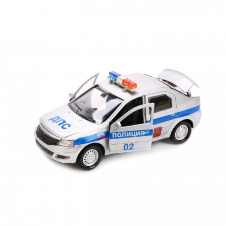 Машина металлическая "Renault Logan полиция" 12 см, открыв двери, инерц LOGAN-P