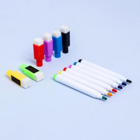 Набор цветных маркеров с магнитом на водной основе 6 шт.