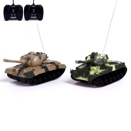 Танковый бой "Военная стратегия", на радиоуправлении, 2 танка, свет и звук 5213986