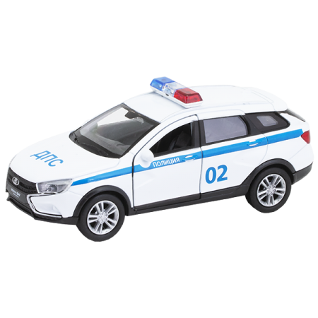 Игрушка модель машины 1:34-39 LADA VESTA SW CROSS полиция ДПС