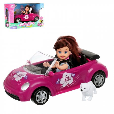Кукла малышка "Ева" на машине, с аксессуарами